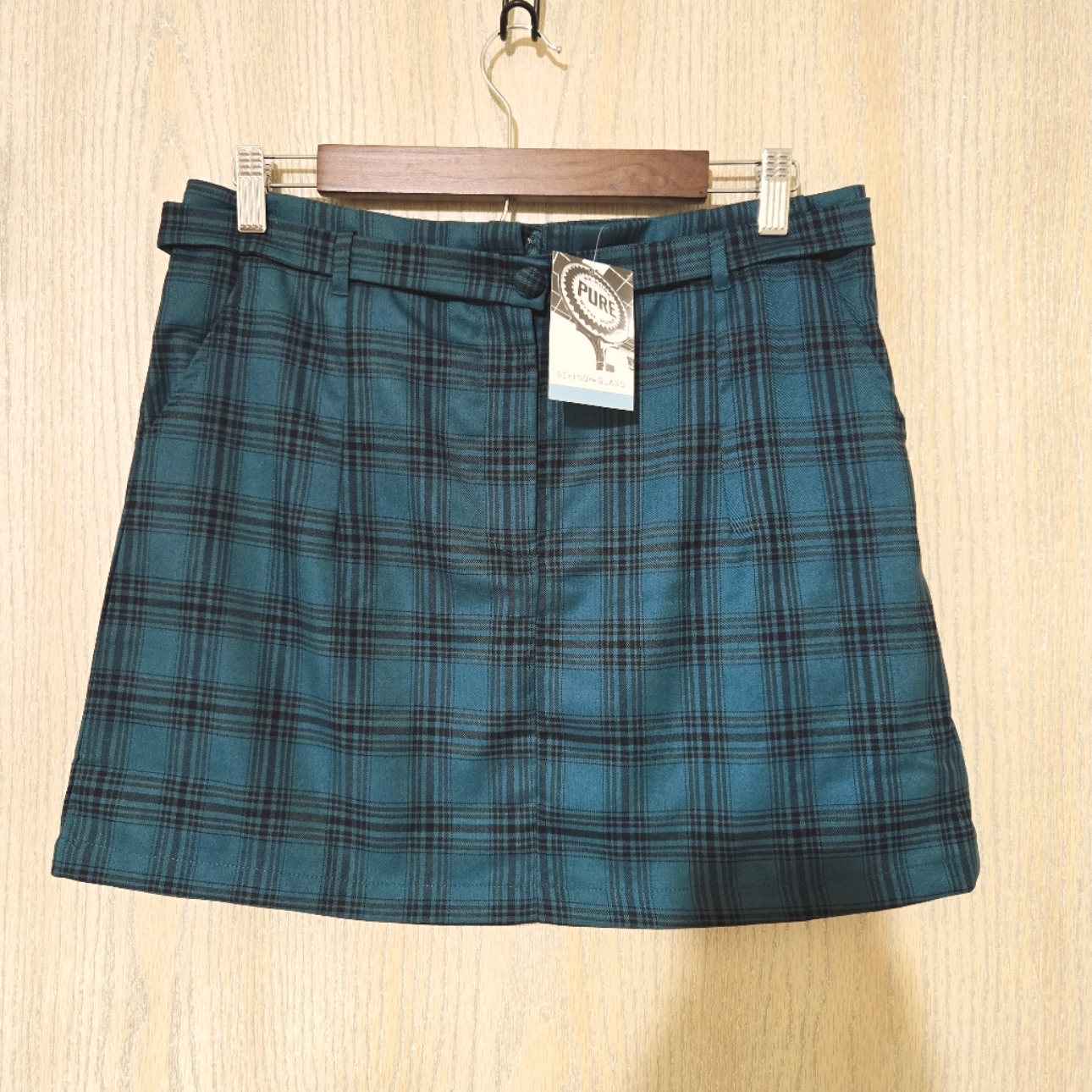 Tcec Tartan Green Skirt. Waisy 14.5" Nwt.
